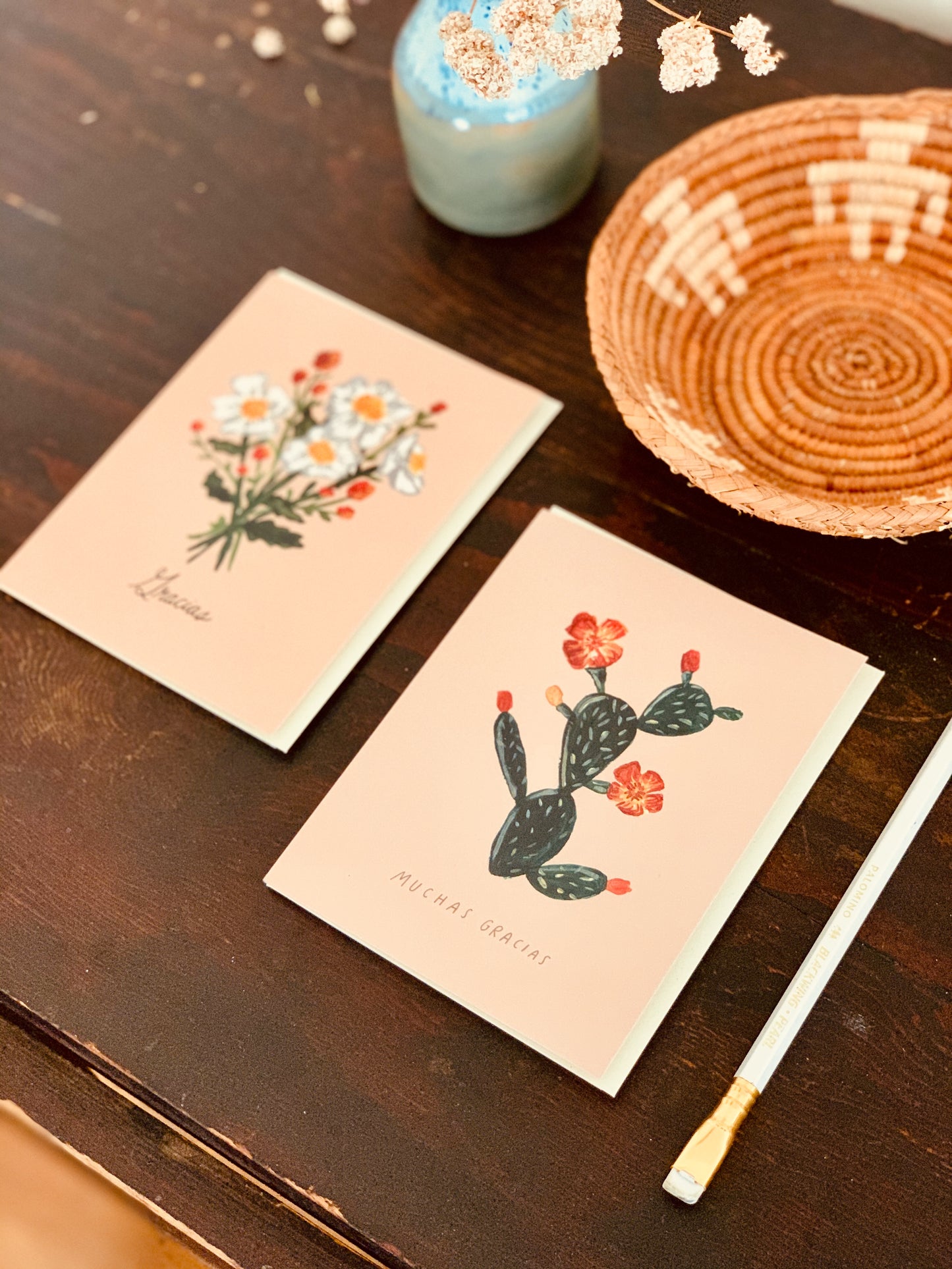 Gracias Desert Rose Card