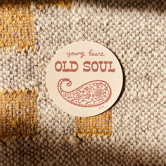 Young Heart Old Soul Sticker