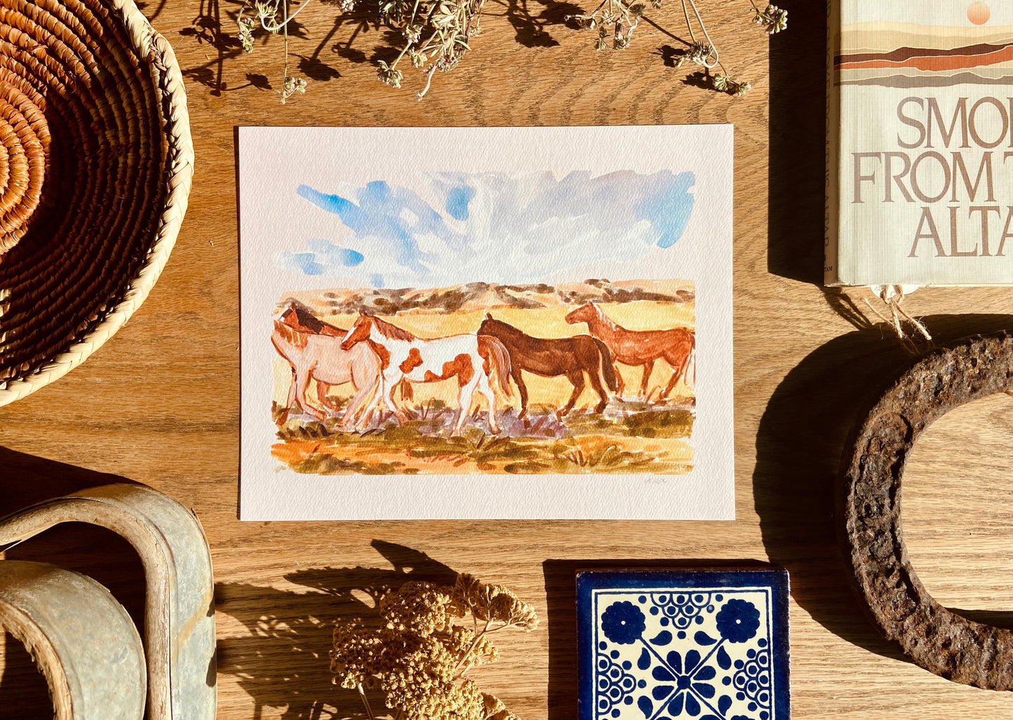 Western Horse Ranch Art Print