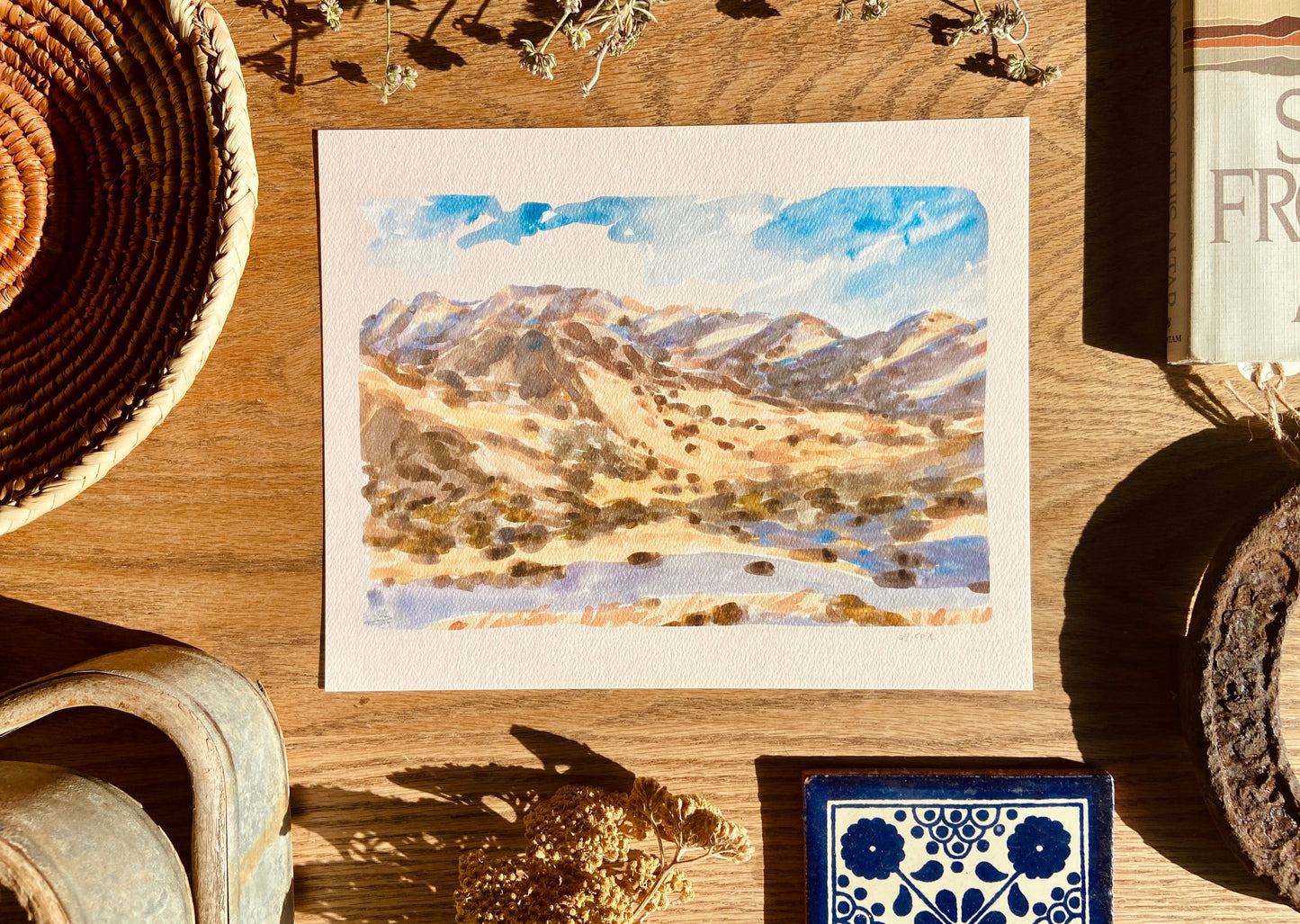 Golden Oak CA Hills Art Print