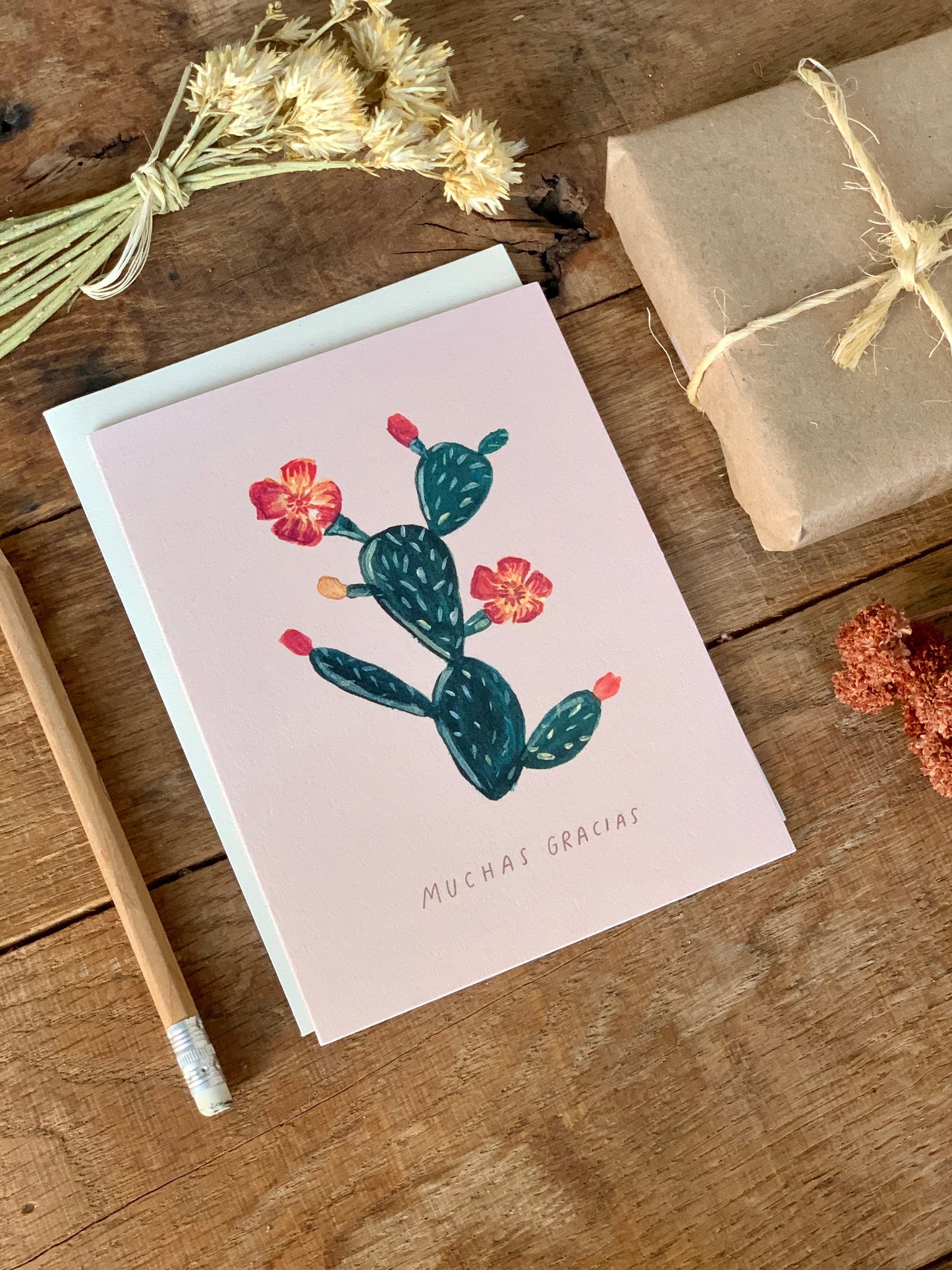 Gracias Desert Rose Card