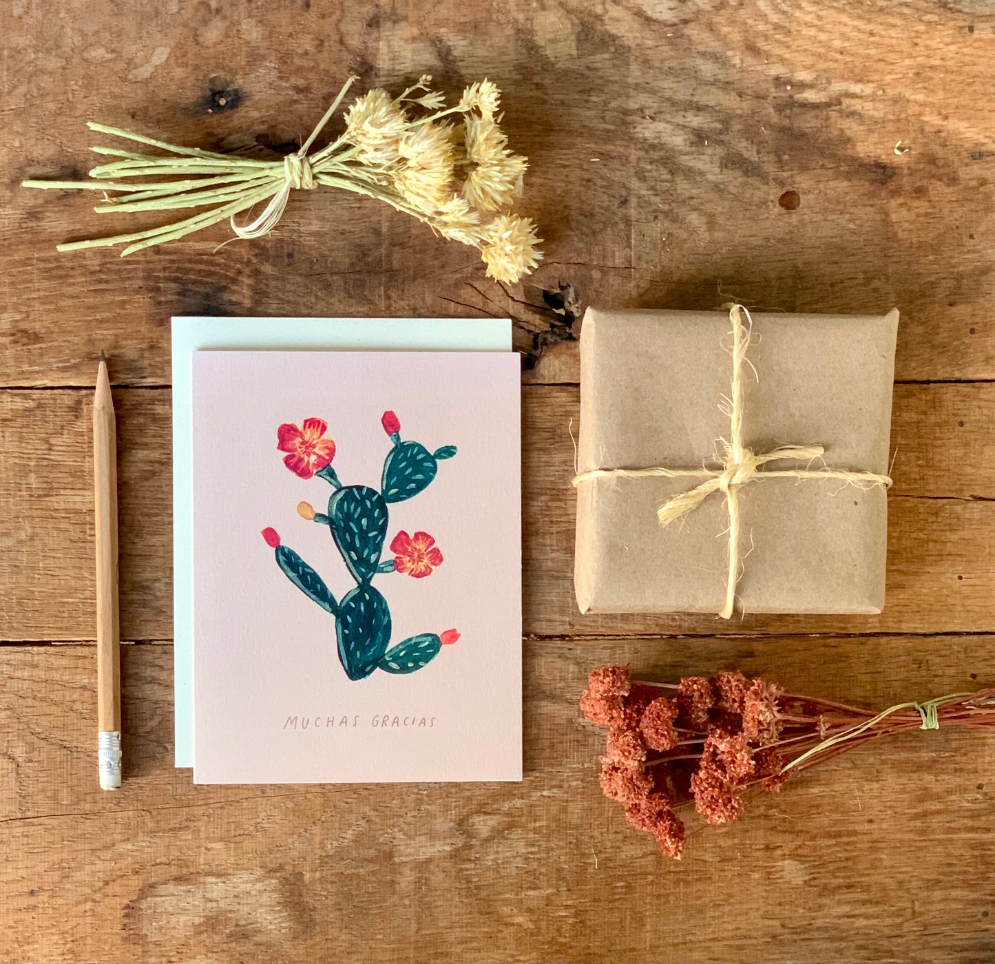 Gracias Desert Rose Card