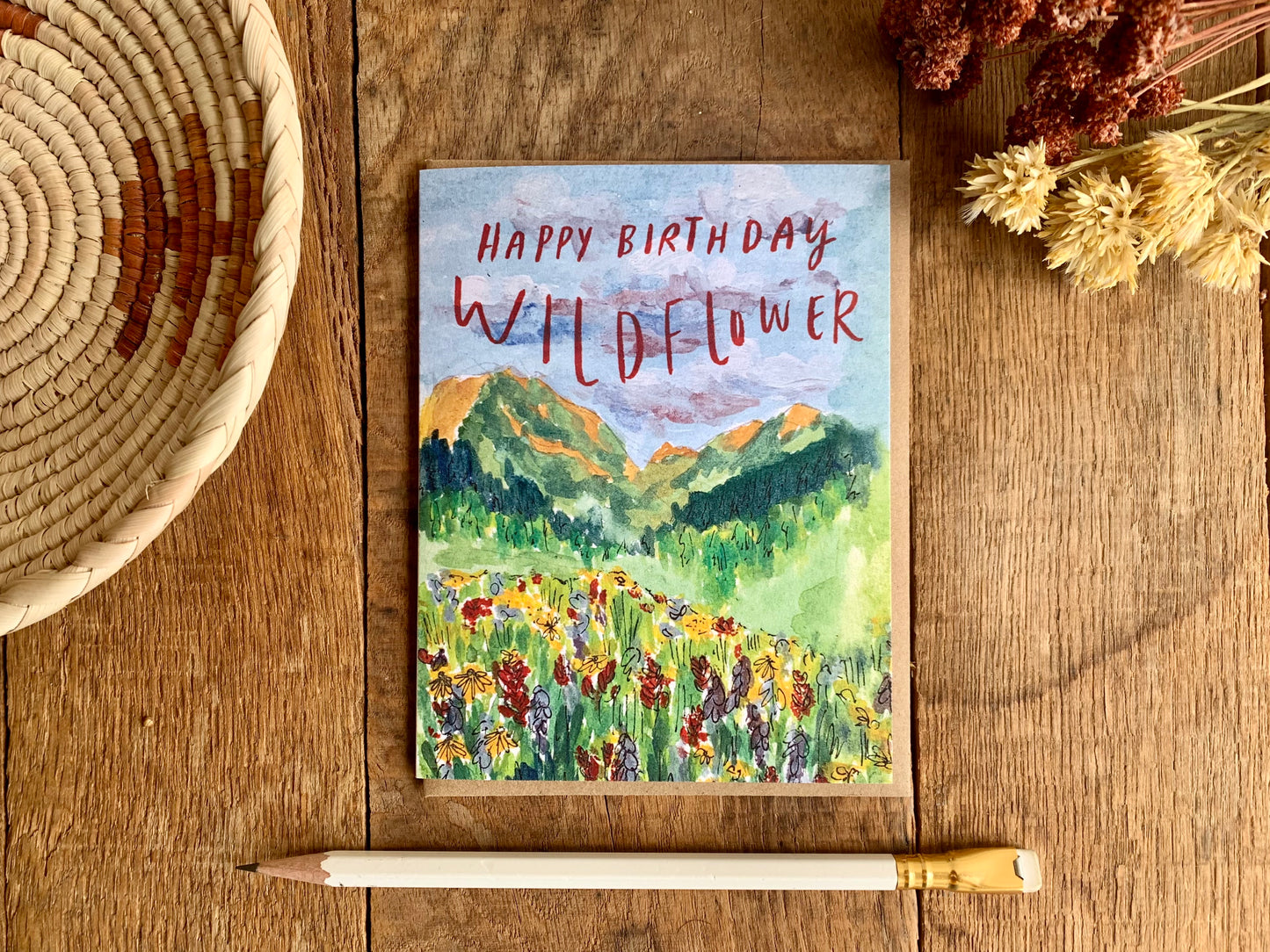Happy Birthday Wildflower Card