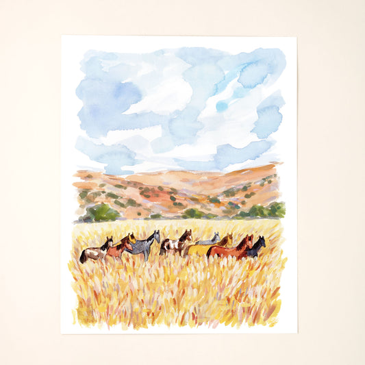 Horse Pasture Art Print