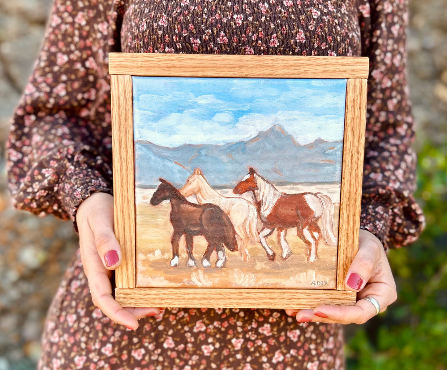 "Horse Study" Original Oil Landscape Painting