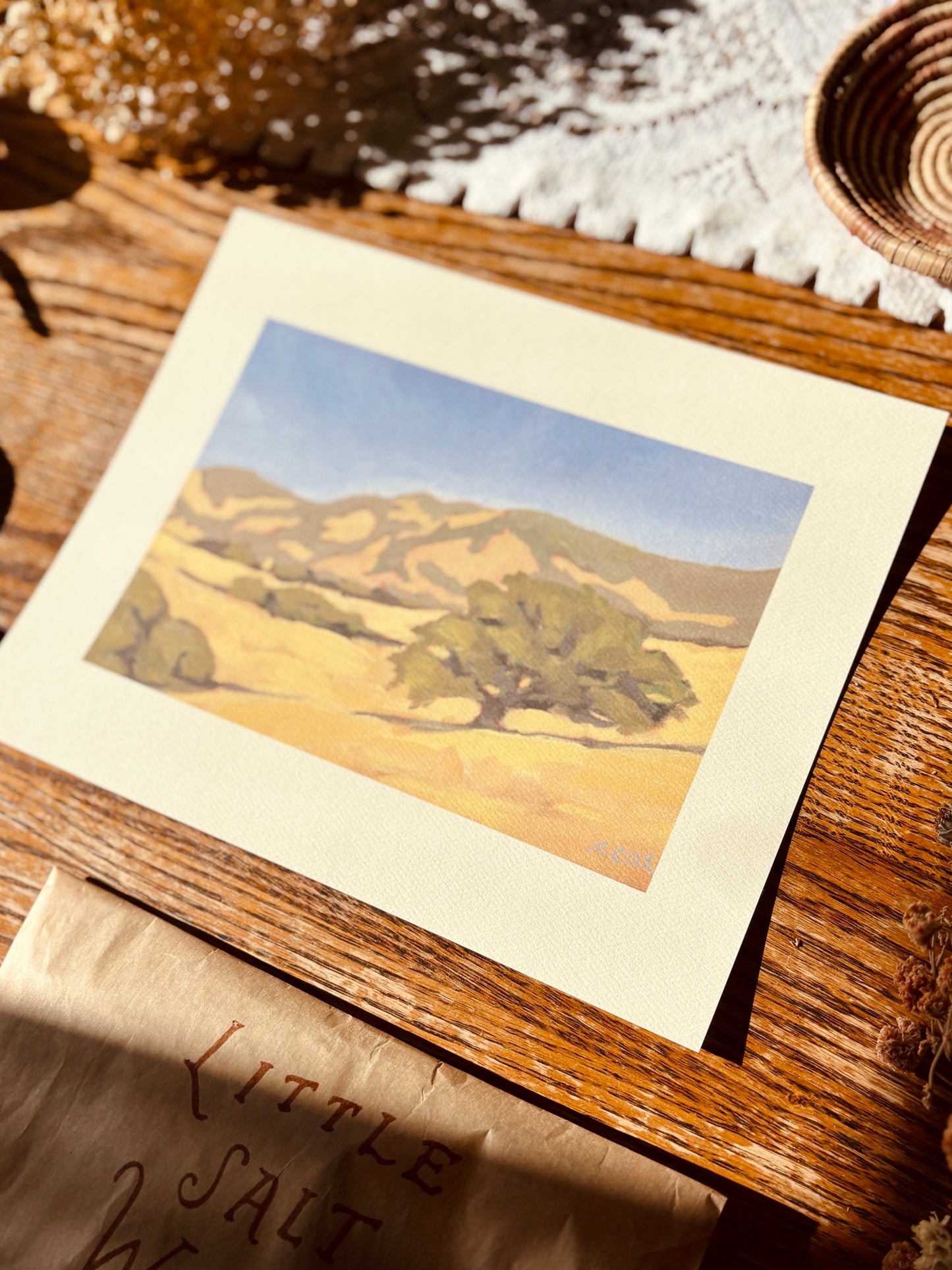 Lone Oak Tree Art Print