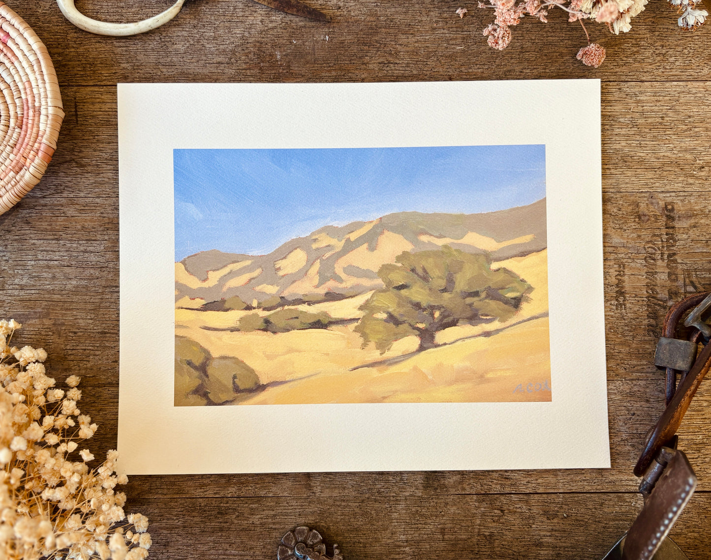 Lone Oak Tree Art Print