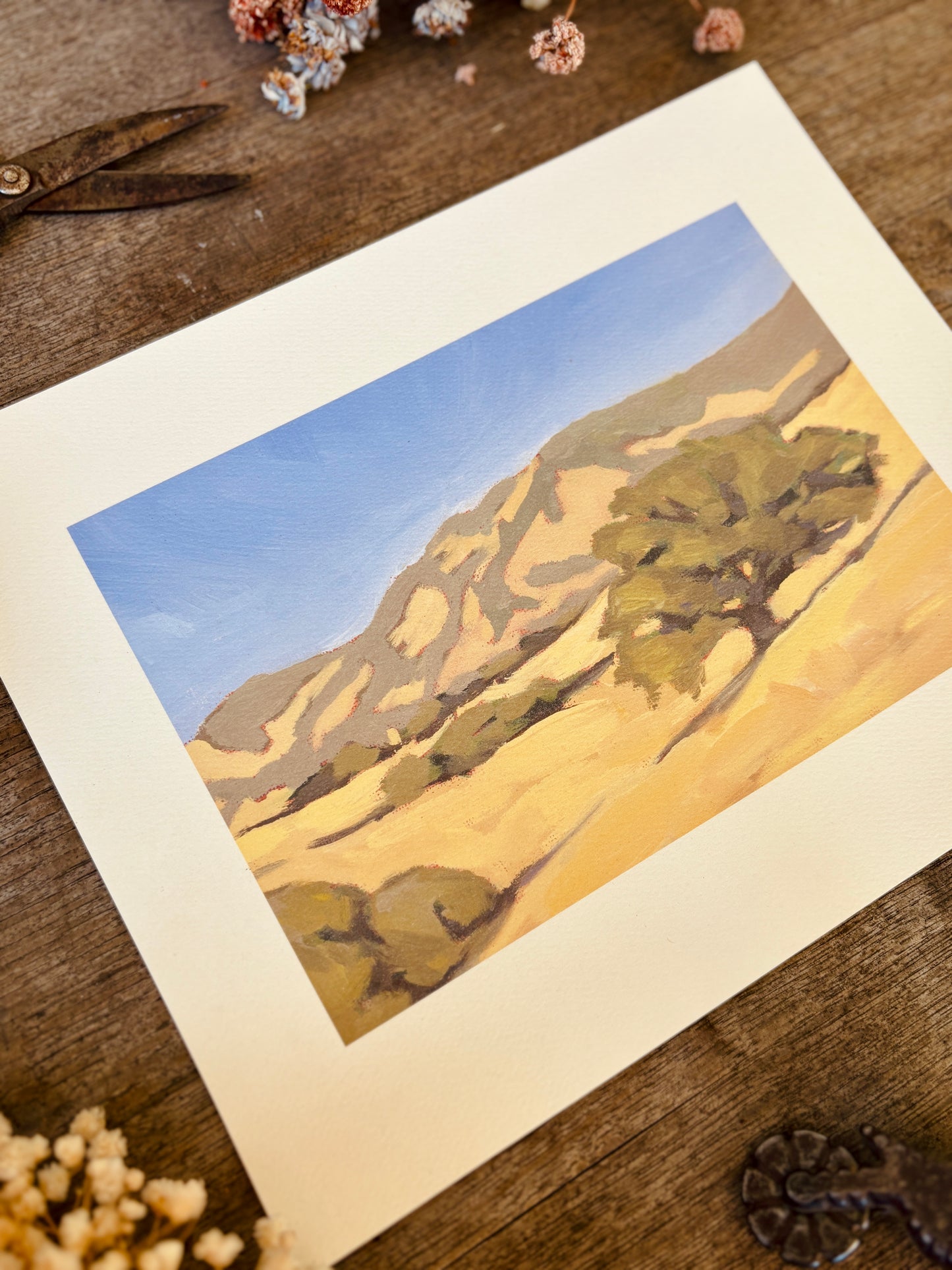 Lone Oak Tree Art Print