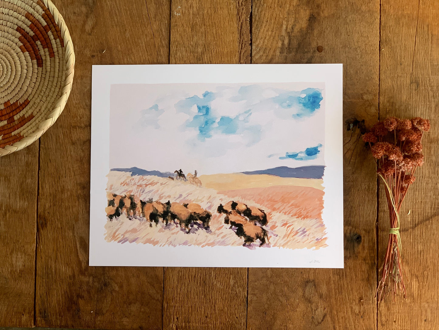 Bison Herd Art Print