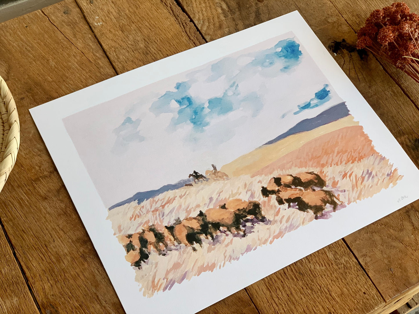 Bison Herd Art Print