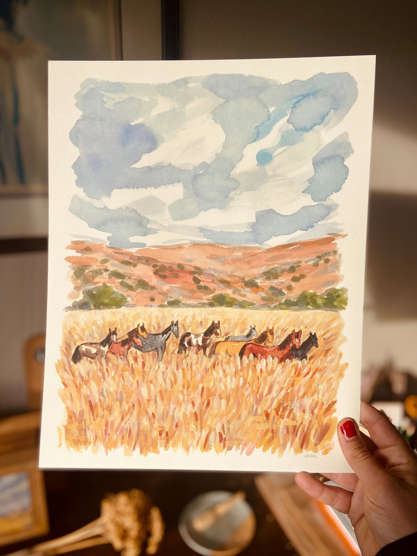 Horse Pasture Art Print