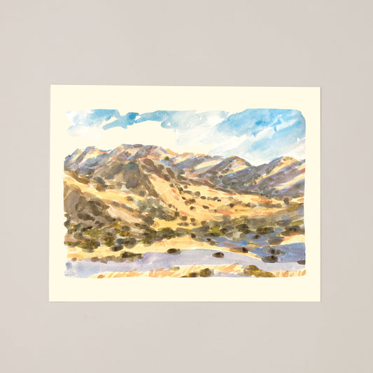 Golden Oak CA Hills Art Print