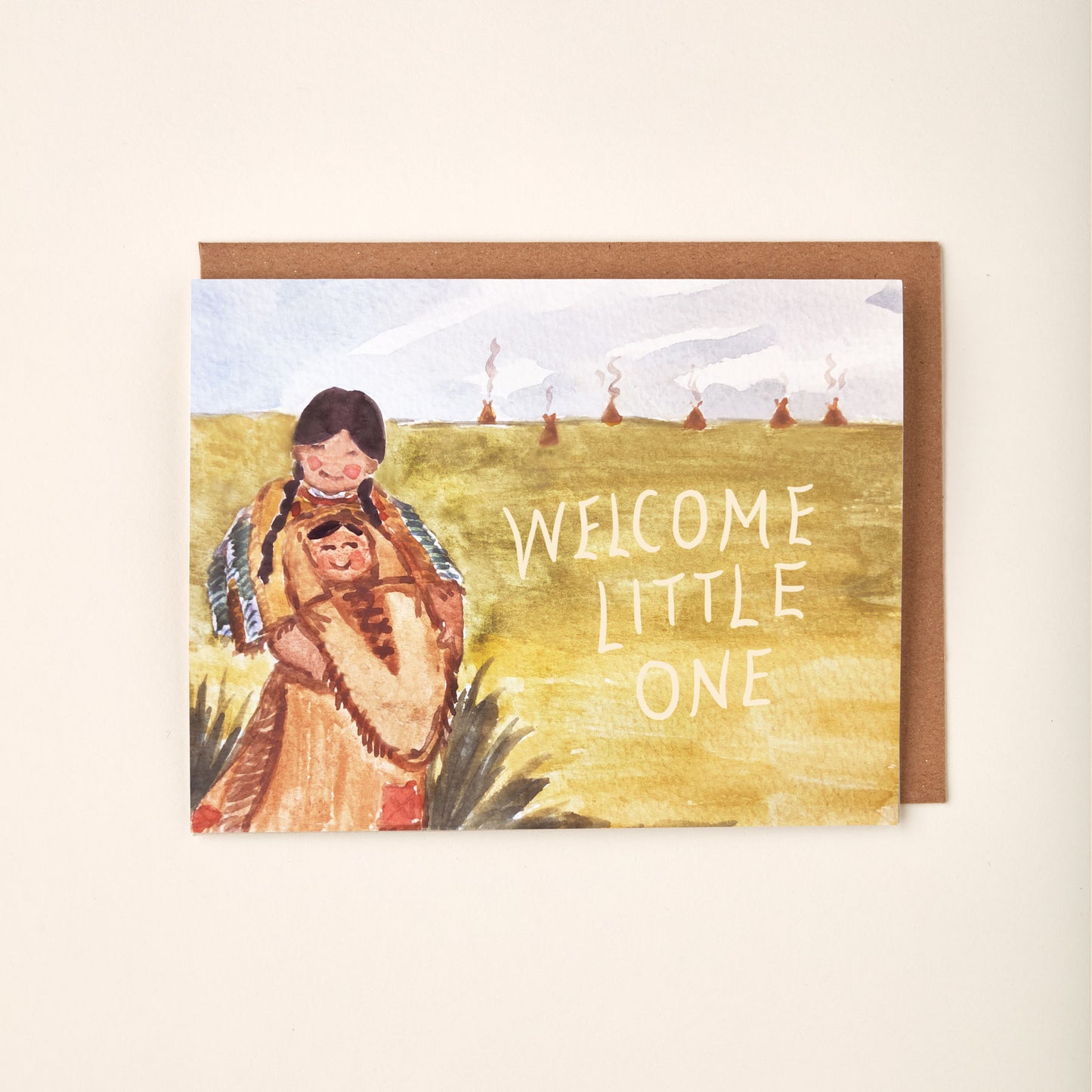 Welcome Little One Baby Papoose Card