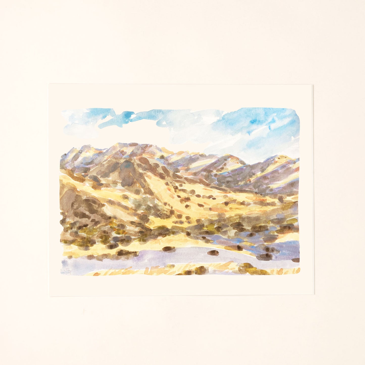 Golden Oak CA Hills Art Print